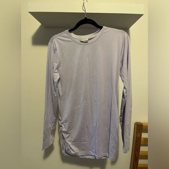 Long sleeve Running Shirt - Lilac - Rushing on side - Picture 1 of 2